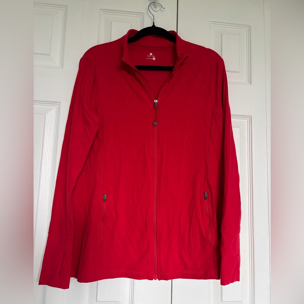 Tuff Athletics Red Full-Zip Utility Jacket